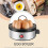 Electric Egg Poacher, 7 Egg Capacity, Black, EU Plug, for Boiled Poached Eggs and Vegetables Steaming 2