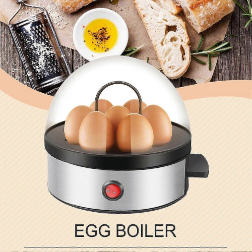 Electric Egg Poacher, 7 Egg Capacity, Black, EU Plug, for Boiled Poached Eggs and Vegetables Steaming 1
