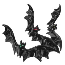 Aufblasbare Halloween-Fledermaus-Dekoration aus PVC, 6 Stück, Schwarz, zum Aufhängen an der Wand im Innen- und Außenbereich