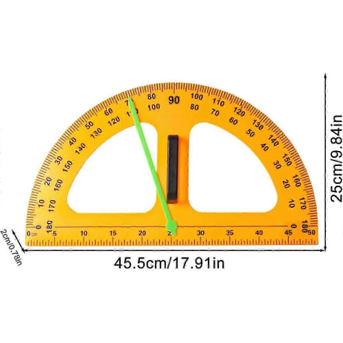 Magnetic Large 50cm Digital Protractor, Wear-resistant ABS, Rounded Burr-free Edges, for Math Teaching Classroom Lab Engineering 2