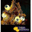 10 Eyeball LED Halloween String Lights 1.5m Warm White Battery Operated Decorative 3