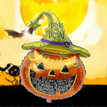 Halloween Balloon Decorations 5 Pieces Aluminum Foil Balloons Pumpkin Bat Spider Design