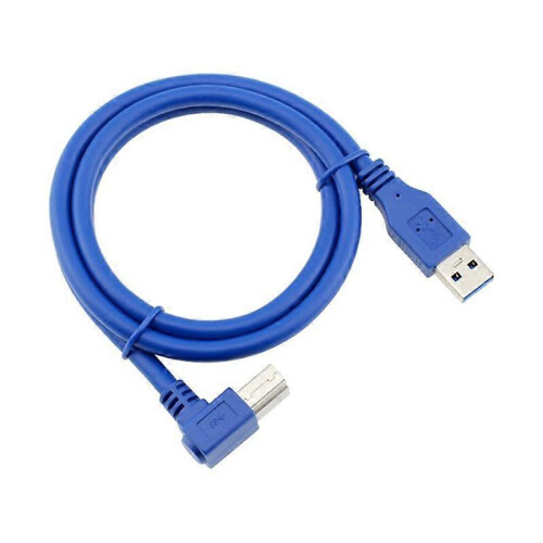 Cabo USB 3.0 tipo B 2m ângulo reto de 90 graus, compatível com impressora de alta velocidade, USB 3.1 Gen 1 5 Gbps 2