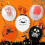 Halloween Bat Pattern Latex Balloons White 100 Pcs Party Decorations 2