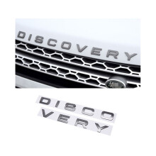 Grey front hood letter emblem for Land Rover Discovery Sport 2015-2023