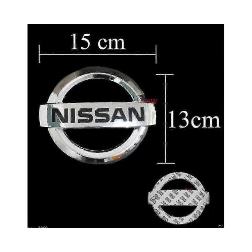 Nissan Chrome 15cm X 13cm Rear Tailgate Badge