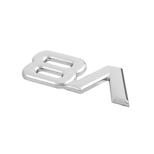 4X 3D Silver Auto Engine V8 Car Rear Emblem Decal Badge Sticker 7.5X3.5cm 2