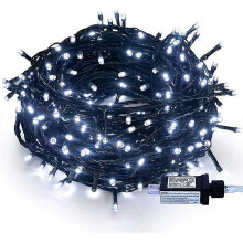 Luz de corda de Halloween 30m 300 LED 8 modos plug-in de memória de baixa tensão interno externo