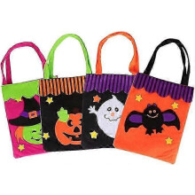 Seau à friandises ou bonbons pour Halloween, panier à bonbons en Crochet de grande capacité pour cadeaux de fête
