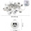 Halloween String Lights Battery Operated IP44 Waterproof 10ft 20LED Skull Ghost Remote Control 8 Modes 4