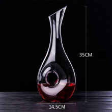 Carafe à vin en verre sans plomb Design escargot, lot de 2 carafes à vin rouge transparent de 1150ml
