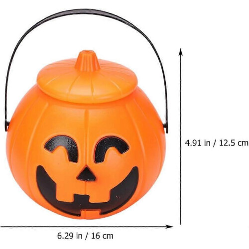 Halloween-Kunststoff-Kürbis-Süßes oder Saures-Eimer-Süßigkeitsbehälter für Partydekoration 1