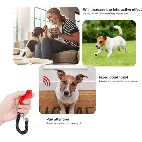 Dog Training Clicker – Pet Behavior Training Tool with Wrist Strap 1