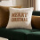 Homescapes Festive Cushion Embroidered Holiday Greeting 2