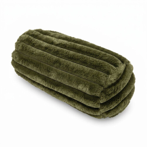 Homescapes Ribbed Bolster Cushion, 40 x 15 cm 2