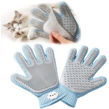 Pet Hair Removal Gloves – Double-Sided Silicone Cat Petting & Grooming Brush