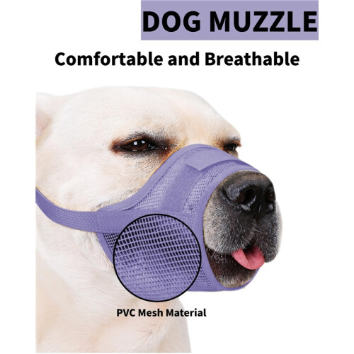 Soft Mesh Dog Muzzle – Breathable Adjustable Anti-Bite Muzzle 1