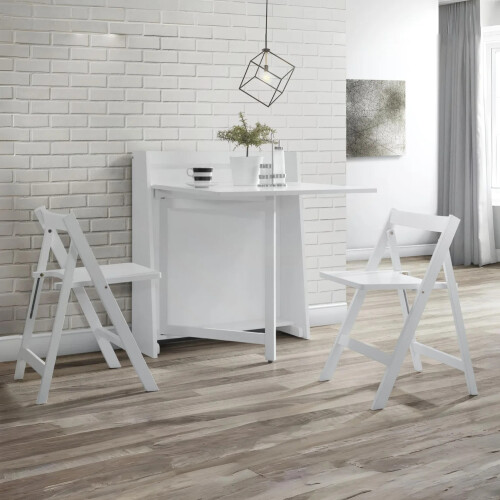 Helsinki Compact Folding White Dining Set 1