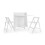 Helsinki Compact Folding White Dining Set 3