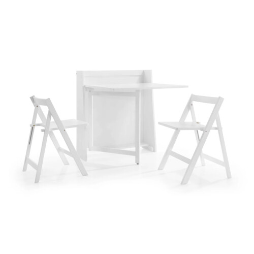 Helsinki Compact Folding White Dining Set 2