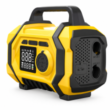12V auto núdzový štartovací zdroj, 6 v 1 auto kompresor, hustilka, štartovacia powerbanka, fukár, odsávanie, osvetlenie
