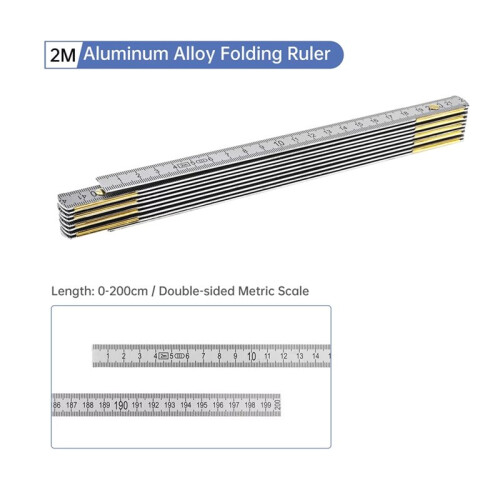 1M /2M Dual Metric Scale Folding Rule for Metalworking / Industrial Drawing / Engineering, Multi-Purpose Measuring B 1