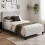 Comfy Living (3ft Single, No Mattress) Modern Fabric Bedframe Light Grey 1