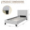 Comfy Living (3ft Single, No Mattress) Modern Fabric Bedframe Light Grey 6