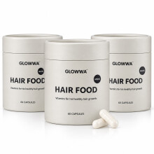 Glowwa Hair Food Mens 3 Pack 180 Capsules Hair Vitamins Expiry 10/2027