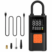 Kabellose Reifenluftpumpe, Lithium-Akku-Version mit Powerbank, tragbare Auto-Luftpumpe mit Digitalanzeige, multifunktional