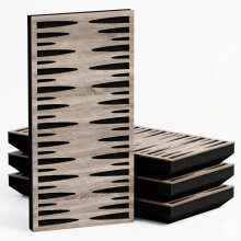 (Sonoma, 53 mm) 4 Pack - Narrow Acoustic Decorative Panel "P34"| 50x25cm | Home Interior Sound Absorption & Echo Control