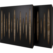 (Black, Beige) 2 Pack - Diffuse Sound-Absorbing Acoustic Panel PULSAR with Velvet Fabric & Mounting Kit | 50x50x5cm | Reflection