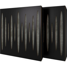 (Black, Gray) 2 Pack - Diffuse Sound-Absorbing Acoustic Panel PULSAR with Velvet Fabric & Mounting Kit | 50x50x5cm | Reflection