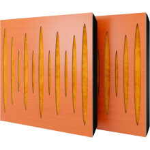 (Cherry, Yellow) 2 Pack - Diffuse Sound-Absorbing Acoustic Panel PULSAR with Velvet Fabric & Mounting Kit | 50x50x5cm | Reflection
