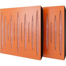 (Cherry, Rose) 2 Pack - Diffuse Sound-Absorbing Acoustic Panel PULSAR with Velvet Fabric & Mounting Kit | 50x50x5cm | Reflection