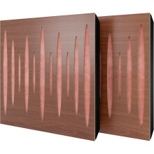 (Nut, Rose) 2 Pack - Diffuse Sound-Absorbing Acoustic Panel PULSAR with Velvet Fabric & Mounting Kit | 50x50x5cm | Reflection