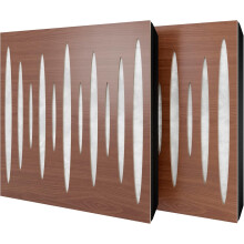 (Nut, White) 2 Pack - Diffuse Sound-Absorbing Acoustic Panel PULSAR with Velvet Fabric & Mounting Kit | 50x50x5cm | Reflection
