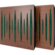 (Nut, Green) 2 Pack - Diffuse Sound-Absorbing Acoustic Panel PULSAR with Velvet Fabric & Mounting Kit | 50x50x5cm | Reflection