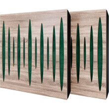 (Sonoma, Green) 2 Pack - Diffuse Sound-Absorbing Acoustic Panel PULSAR with Velvet Fabric & Mounting Kit | 50x50x5cm | Reflection