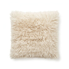 Faux Mongolian Fur Cushion, 40 x 40 cm