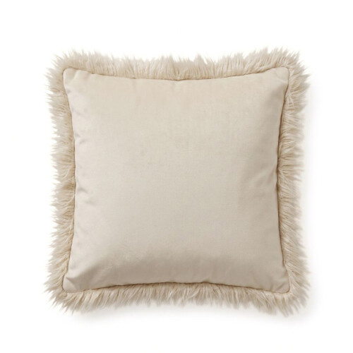 Homescapes Faux Mongolian Fur Cushion, 40 x 40 cm 2