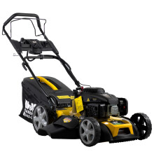 Wolf Petrol Lawnmower, 20" / 51cm Working Width, Self-Propelled Lawn Mower, Electric Start, 196cc Engine, 4-in-1 Cutting, 60L Grass Bag