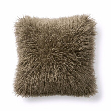 Faux Mongolian Fur Cushion, 40 x 40 cm