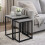 Set of 2 Concrete Effect Nesting Coffee Tables 1