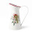 Homescapes White Christmas Holly & Mistletoe Decorative Vase 1