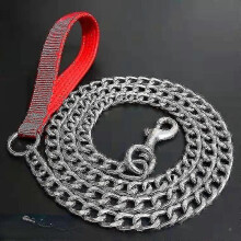 (3.5mm * 1.8m long, Red) Anti-bite Dog Traction Iron Chain Dog Leash Plus Foam Anti-slicing Small, Medium And Large Dogs Chain Metal Dog Chain
