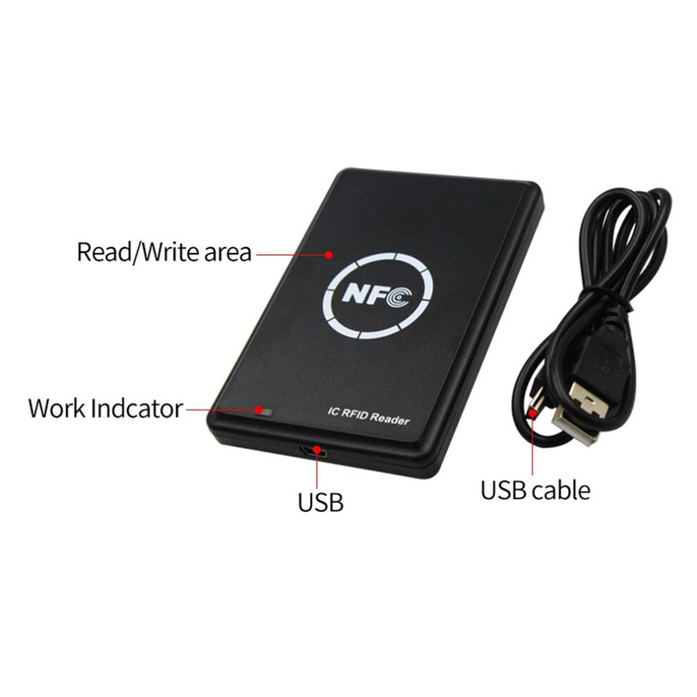 2X IC RFID Card Reader RFID Copier Duplicator NFC Card Reader Writer 13 ...