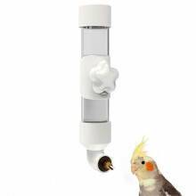 Automatische drinkbak voor papegaaien en andere huisdieren, geschikt voor in de kooi, wit