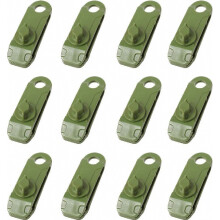 Lot de 12 clips de fixation en plastique pour tente de camping, petits œillets de serrage pour auvent de jardin et activités de plein a