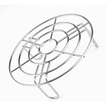 Rejilla redonda para cocinar al vapor, rejilla para asar de acero inoxidable, rejilla de cocina multiusos